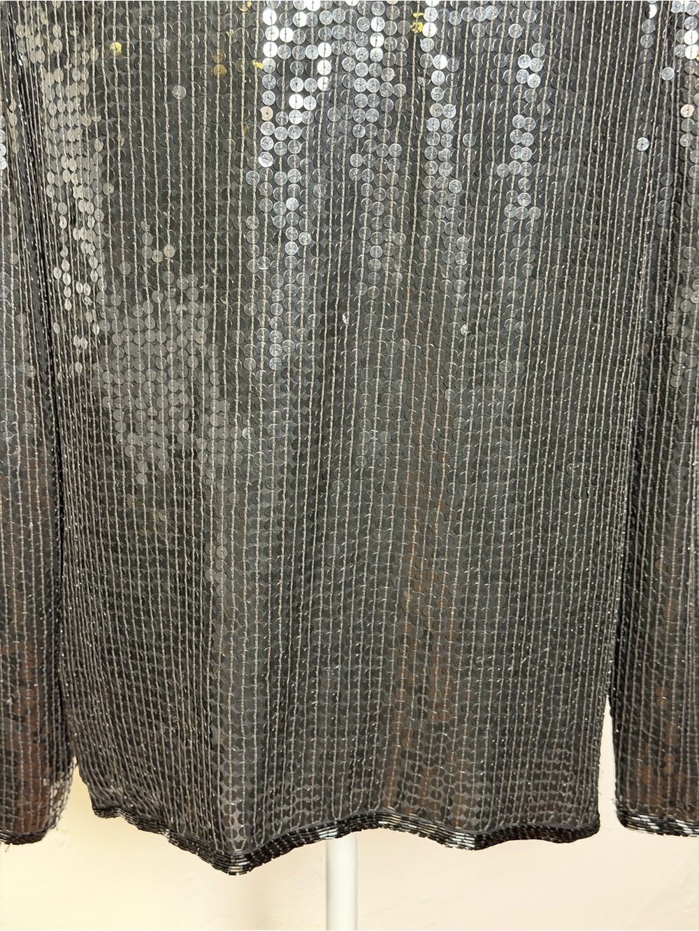 Stunning Stenay Silk and Sequin Vintage Black Jacket - Excellent Quality - Sm - Picture 7 of 16